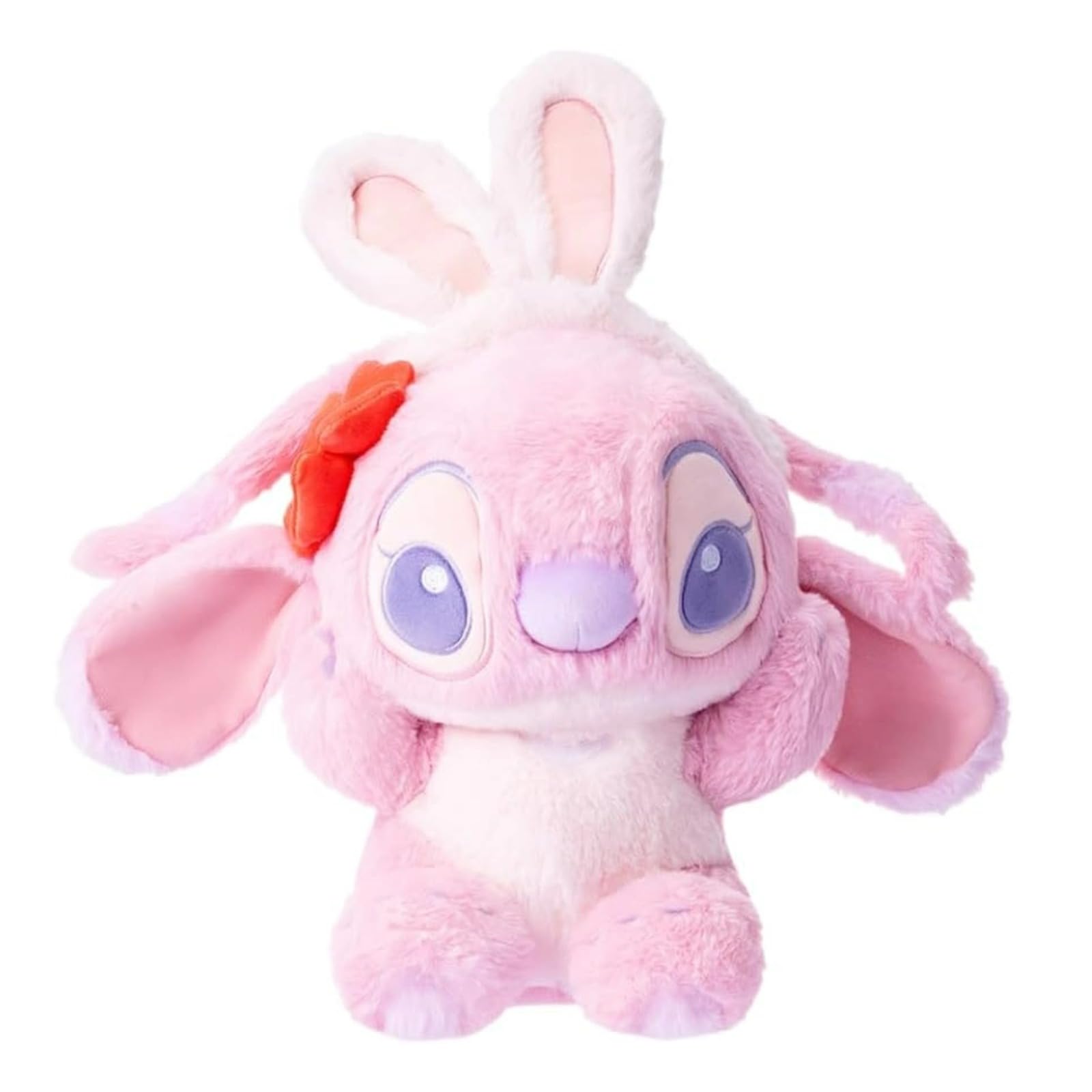 MINISO 11'' Lilo & Stitch Collection Costume Changing Bunny Plush Toy (Angel) Stuffed Animals for Valentine's Day, Mini Stuffed Animal Enthusiasts