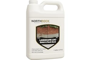 Landscape Loc Mulch & Rock Bond - Binder for Mulch, Rock, Bark, & Pea Gravel, Safe for Plants & Pets, Ready to Use, Adhesive Spray, Strong Stabilizing Glue, Fast Drying (1 Gallon, 1)