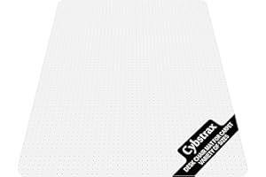 Cybstrax Office Chair Mat for Carpet Floor, 0.1" Thick 60" x 46" Heavy Duty Chair Mats for Low Pile Carpet, Under Desk Protector Carpeted Floors Mat for Work (Transparent, Rectangular)