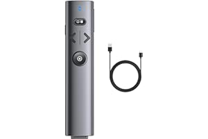 MYSTNOVA Presentation Clicker with Green Pointer, Rechargeable Wireless Presenter for PowerPoint Presentation Pointer PPT Clicker, 2.4GHz Presenter Remote Slide Advancer for Computer MacBook
