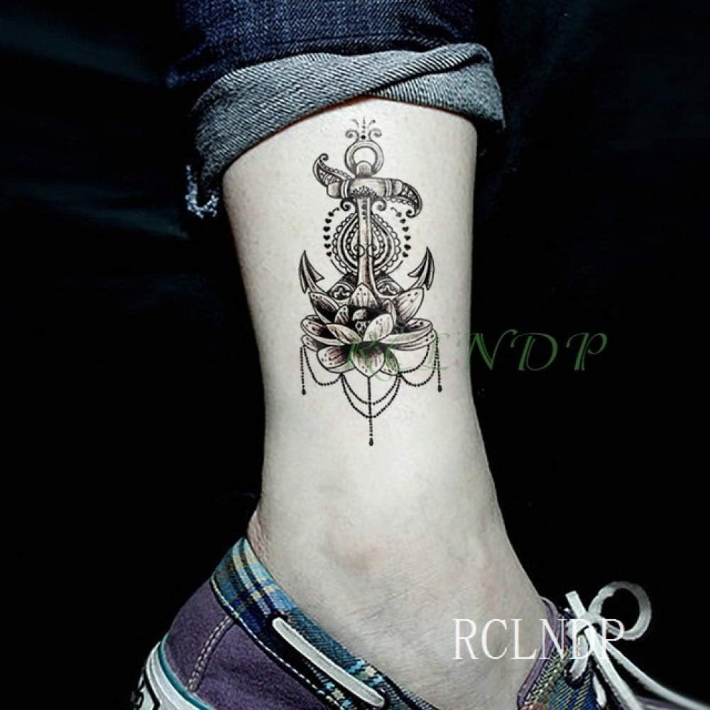 Handaxian 5pcs Tattoo Sticker Lotus Pieds Femme Homme Gyro