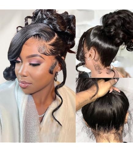 Amazon.com : Abijale 360 Lace Front Wig Human Hair 220  display picture 2