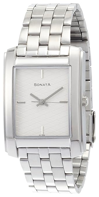 Classic Analog Silver Dial Mens Watch -NK7953SM01