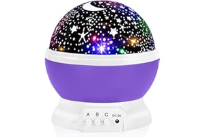 Night Light for Kids, Fortally Kids Night Light, Star Night Light, Nebula Star Projector 360 Degree Rotation - 4 LED Bulbs 12 Light Color Changing with USB Cable, Romantic Gifts for Men Women Children