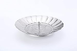 Vegetable Steamer Basket, Foldable Stainless Steel Steamer Basket Insert for Veggie Seafood Cooking, Expandable to Fit Variou
