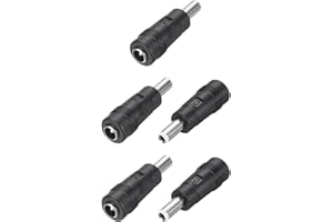 uxcell DC Power Connector Adapter, 5 Pack 5.5x2.1mm Female Jack to 5.5x2.5mm Male Plug Universal Barrel Connector for Laptop 