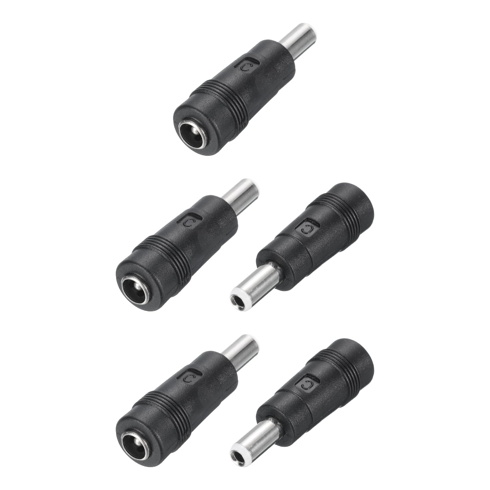 Photo 1 of uxcell DC Power Connector Adapter, 5 Pack 5.5x2.1mm Female Jack to 5.5x2.5mm Male Plug Universal Barrel Connector for Laptop Router