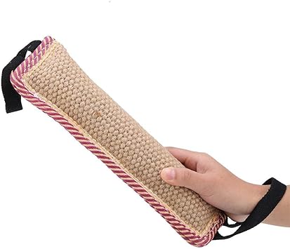 Amazon Co Jp 犬の咬傷タグのおもちゃ 荒布ペット犬の涙の咬傷トレーニング耐久性のあるロッドタグ2ハンドル強力なハンドルとステッチのおもちゃを引く ペット用品