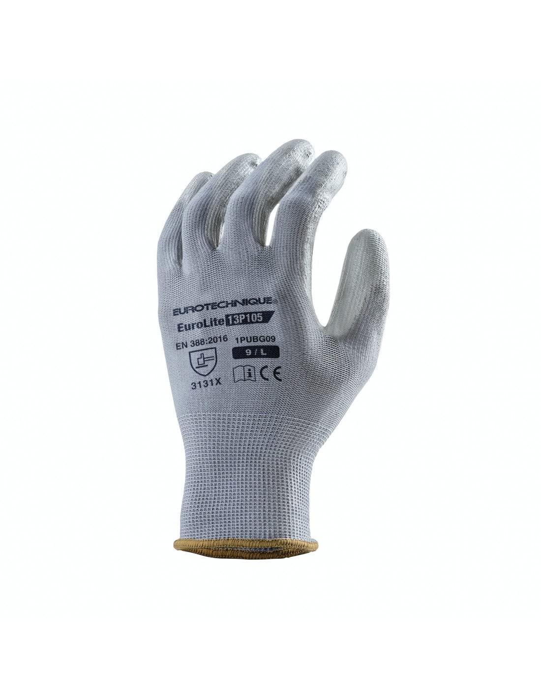 Coverguard Polyester and PU Glove for Dry Middle Size 10 Grey