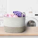 Keplin Small Rope Storage Basket - Two Tone Nursery Hamper 40x25cm view 7
