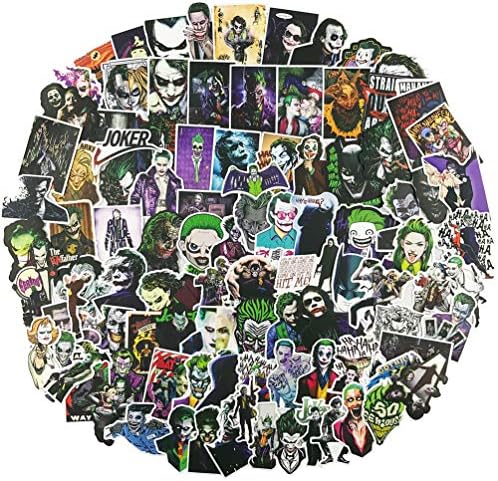 XYLL The Joker&Harley Quinn Stickers for Teen/Kids/Adult, Cool Movie Vinyl Laptop Water Bottle Phone Computer Travel Case Skateboard Durable Decal