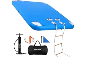 ROMELANDS Inflatable Floating Dock Swim Platform Water Platform Raft Large Floating Air Mat Inflatable Water Pad for Lake Pool Lounging River Ocean Boating
