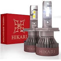 hamumaru　[光/HIKARI] Lucis Hikari 2026 Darkenex H4/9003 Dual Beam LED Headlight Bulbs 60000LM
