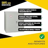 The Products Store COSHH Hazardous Substance Cabinet 1 Shelf 1000x915x457mm UK view 3