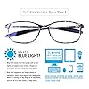 DOOViC 3 Pack Fashion Metal Frame Reading Glasses Blue - View #3