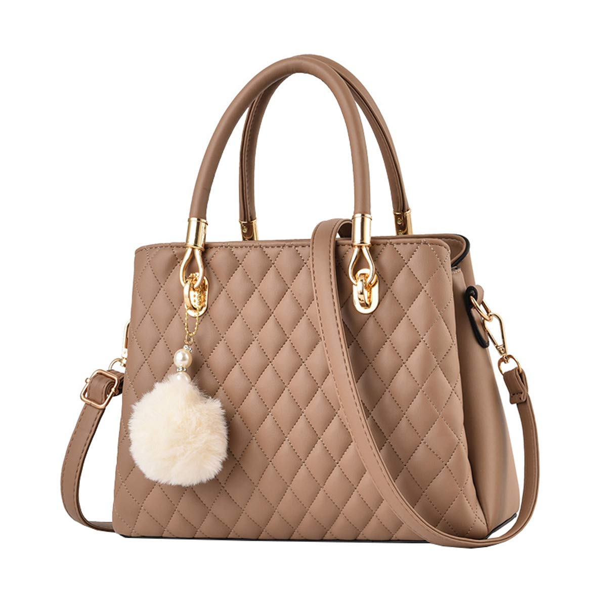 NIYUTA Women's Handbags Fashion High capacity Shoulder Bags Cross-Body Top-Handle Totes UK125 Khaki