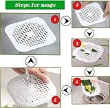 CCLKHY 4 Pcs Silicone Drain Protector with Sucker Sink Hair Catcher 13.8cm view 3