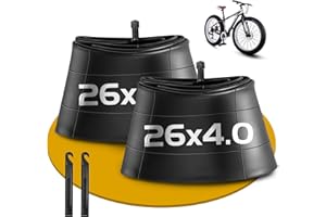 2 Pack 26 x 4.0 Fat Tire Tube Schrader Valve, Puncture Proof Bike Tubes for 26 x 4 Bicycle Tire, Butyl Rubber Inner Tube for 