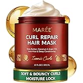 MAREE Hair Mask for Curly Hair - Deep Conditioner Hydrating Wavy Curl Mask | Curly hair mask, deep conditioner for curly hair, moisture hair mask, hydrating hair mask curly hair, wavy curl hair mask