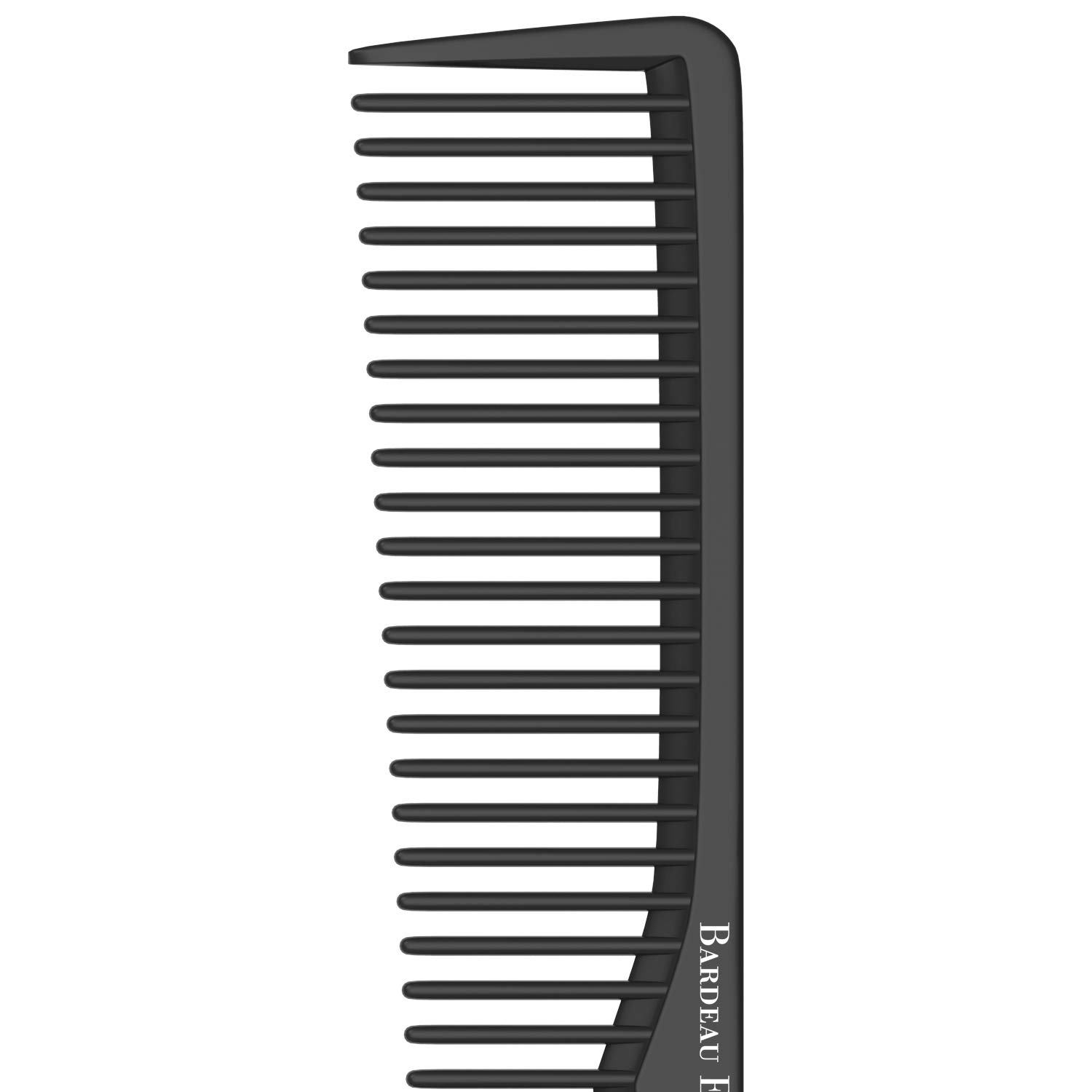 Styling Comb (2 Pack) | Professional 7 Inch Black Carbon Fiber Anti Static Chemical And Heat Resistant Comb For All Hair Types | Fine and Wide Tooth Comb For Men and Women | By Bardeau Essentials : Beauty