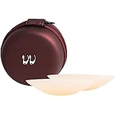 VALEV Invisible Nipple Covers for Women – Reusable Hypoallergenic Adhesive Silicone Breast Pasties with Travel Case, Waterproof & Sweatproof, Ultra-Thin Design for All-Day Comfort Beige