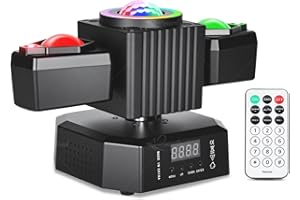 Party Disco Light, Disco Ball Dj Light Sound Activated with Remote Control Stage Strobe for Parties KTV Christmas Halloween D