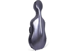 Crossrock Cello Case 4/4 Size, Lightweight Poly Carbon Composite, Backpack Available, Black (CRF1000CEFBKH)