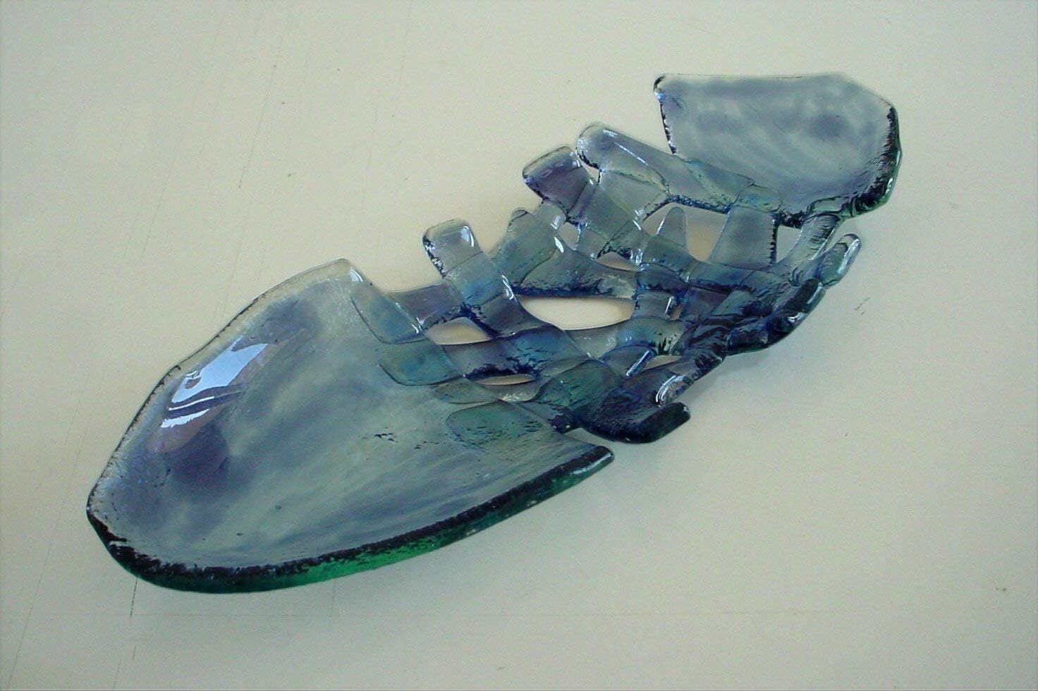 WEAVE - Blue glass tray