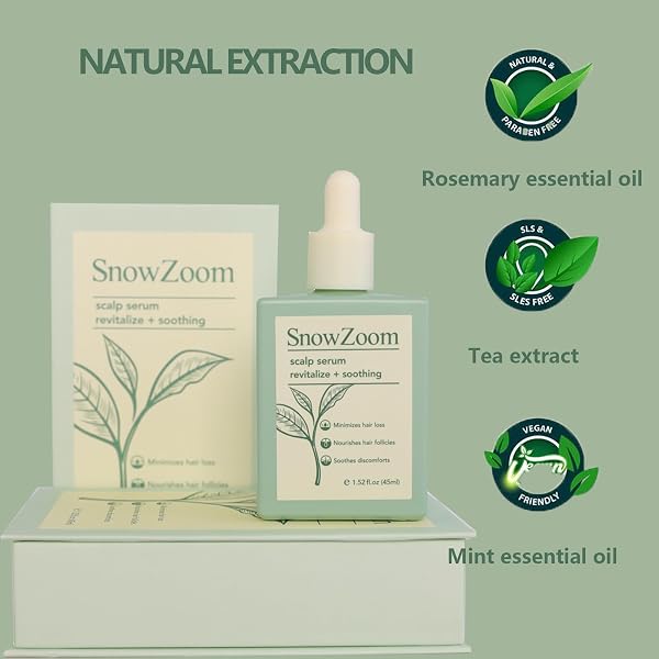 SCALP SERUM FOR THINNING HAIR, 30ML – CLINICALLY TESTED, NOURISHING FORMULA WITH AMINO ACIDS, CAFFEINE & ROSEMARY OIL – PROMOTES HEALTHY SCALP & FULLER-LOOKING HAIR, REDUCES OIL & PRODUCT BUILDUP