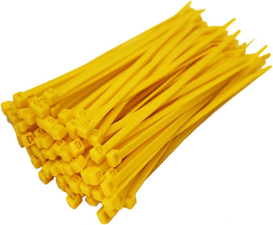 100 X Yellow Cable Ties 100Mm X 2.5Mm Zip Tie Bases All Sizes Amazon
