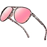 Jefoo Polarized Aviator Sunglasses for Women Men Retro Trendy Sports Sunglasses for Outdoor UV400 Protection