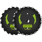 Brush Cutter Blade, 9" x 20T Brush Cutter Blades for Trimmers, Chainsaw Tooth Saw Blade,Chainsaw Brush Cutter Blade for String Trimmer,Weed Eater(2 Pack)