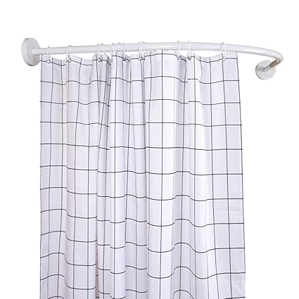 Amazon Com Zzhf Yuliangan Shower Curtain Rod Stainless Steel Free