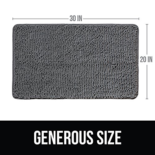 Kangaroo Plush Luxury Chenille Bath Rug, 30x20, Extra Soft and Absorbent Shaggy Bathroom Mat