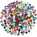 Chengu 400 Piece/ 300 g Assorted Colors Mosaic Tiles Glitter Crystal Mosaic Home Decoration for DIY Crafts Supply, Square, 1 by 1 cm