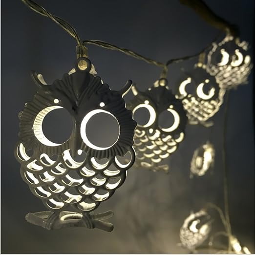 outdoor owl string lights