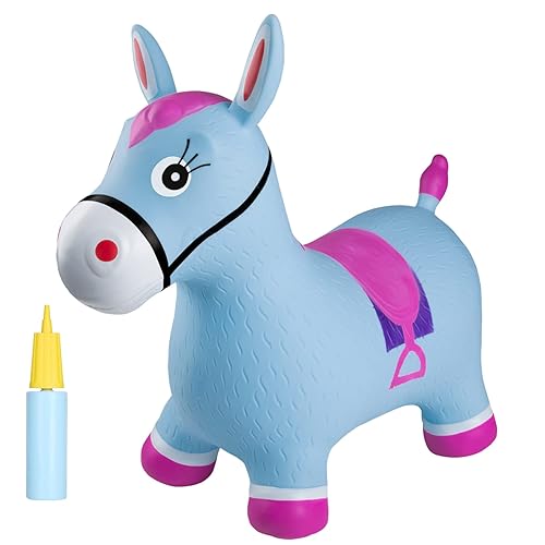 INPANY Bouncy Horse Hopper Inflatable Jumping Horse, Ride on
