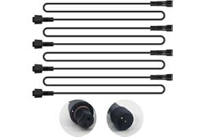 LD DARKEAGLE 4PCS 78 inch 6.56FT 2-Pin Metal White LED Rock Light Extension Cable Wire Cord Set, IP68 Waterproof Neon Lights for Trucks Jeep Golf Carts SXS UTV ATV Car RV