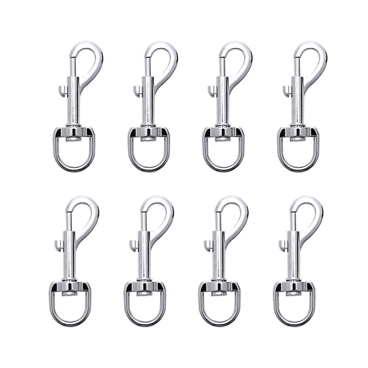 GiantGo 8 Pcs Heavy Duty Swivel Clip Dog Lead Clasps - Snap Hooks, Trigger Clips for Pets