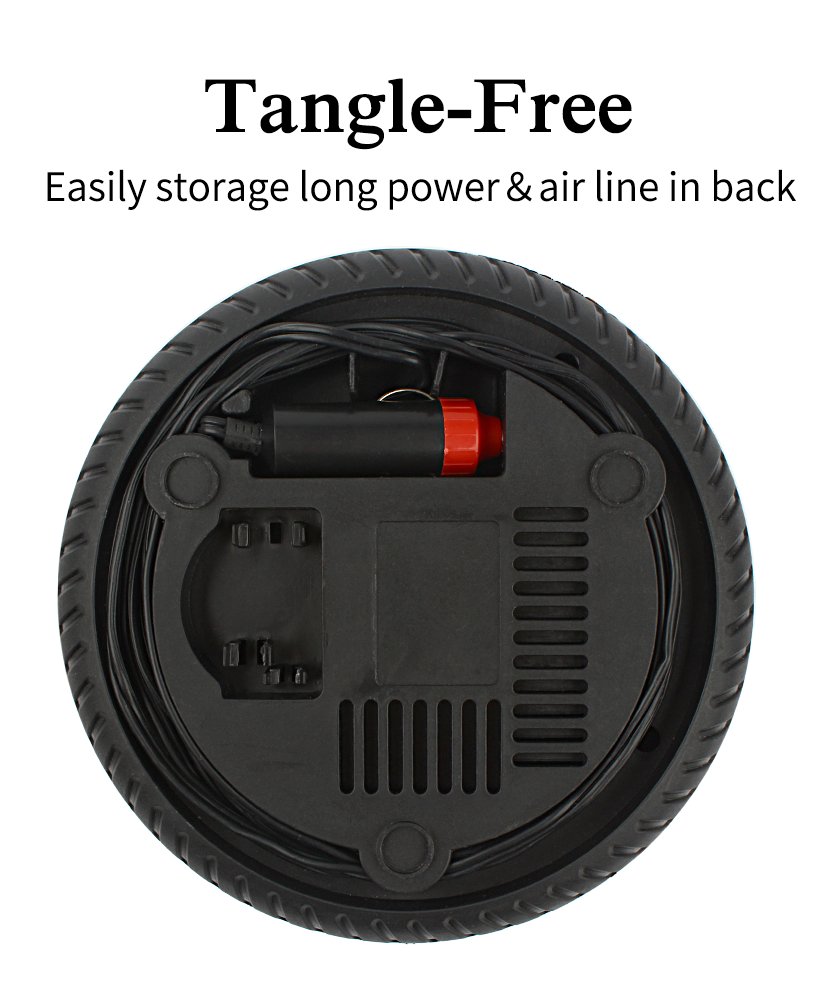 Hippih Air Compressor- 12V DC 260PSI Portable Electric Auto Air Compressor Pump and Car Tire Inflator（Mechanical Watch）