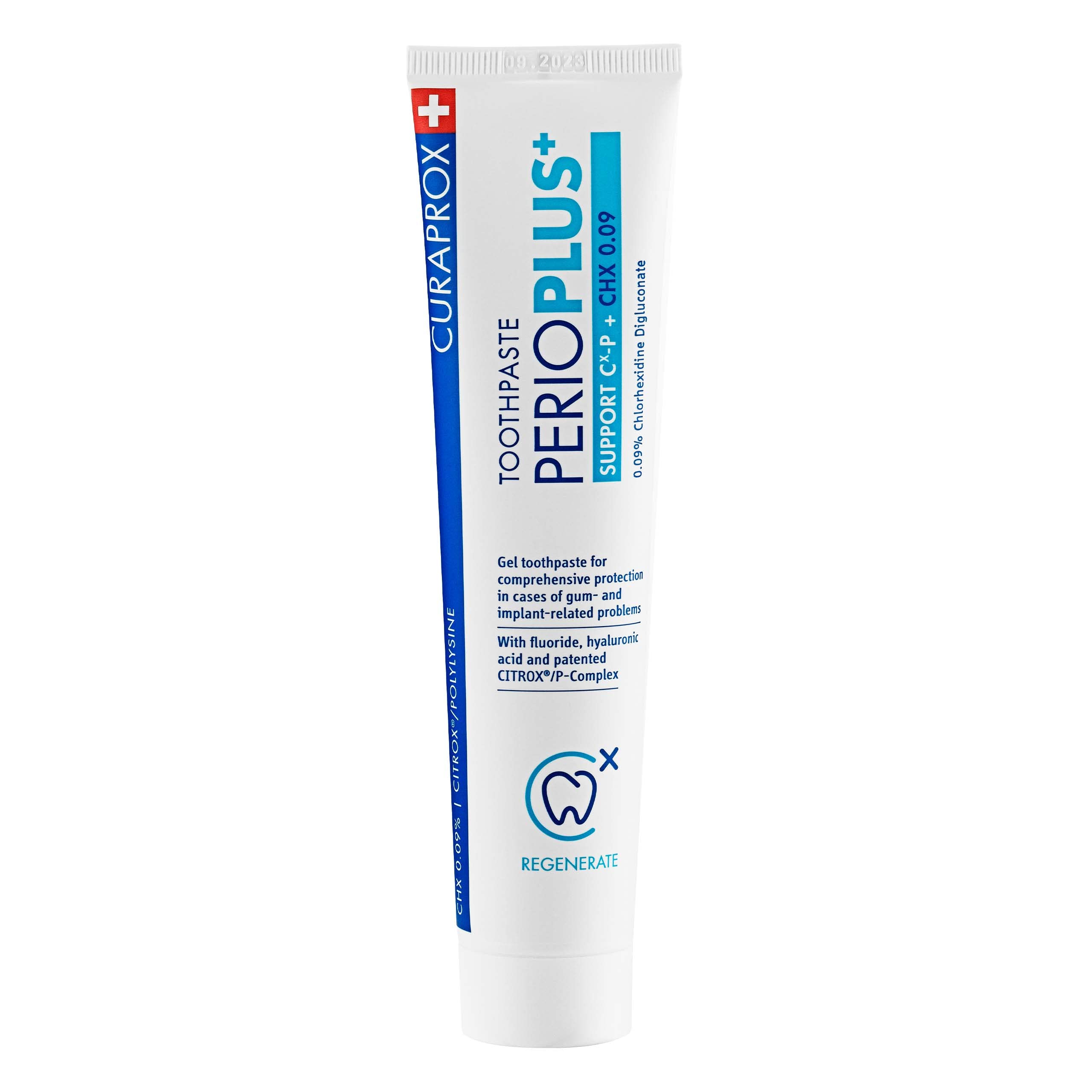 Curaprox Perio Plus Support Gel Toothpaste – Oral Care for Gum Issues | Supports Plaque Control and Healing | 75 ml Tube | Designed in Switzerland