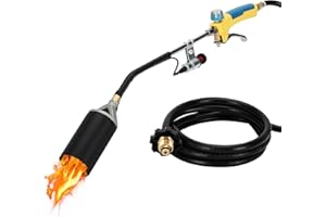 Opergen Propane Torch Weed Burner,High Output, Connect 5-100Lb Propane Tank, Self lgniting,Flame Thrower Fire Gun.Blow torch，Roof Torch