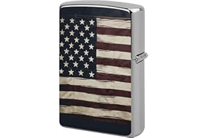 American Flag Lighter Cover Shell for Men, Metal Lighter Case, Lighters Cover Holder, Flip-Top Lighters Copper
