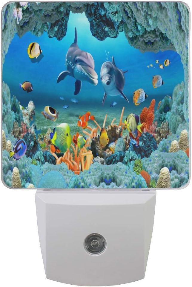ZZAEO 2 Pack Abstract Underwater Fish Whale