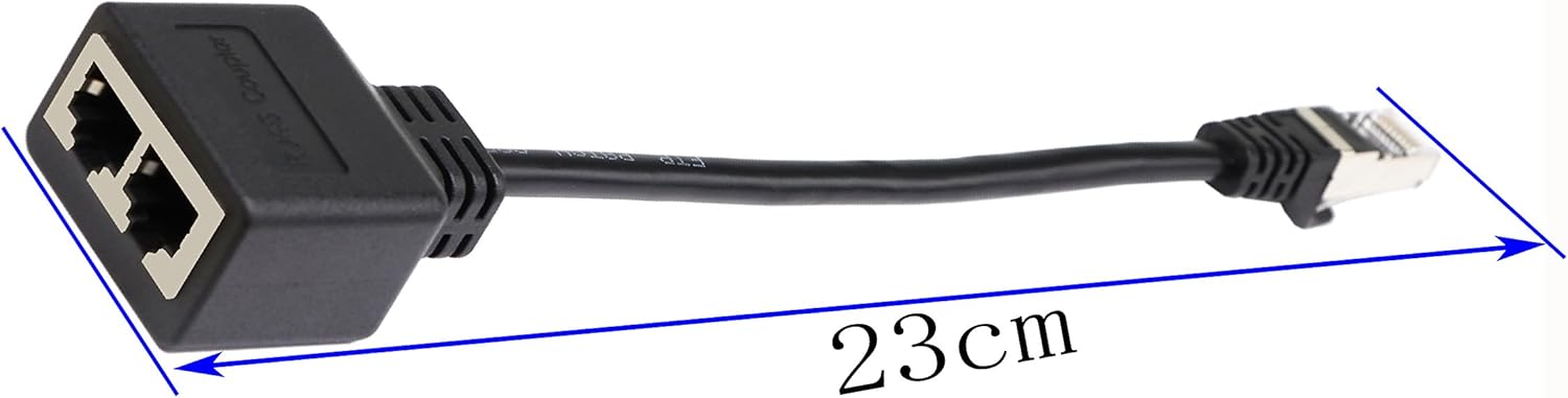 zdyCGTime 1 RJ45 Male to 2 RJ45 Female Network Y Splitter Cable,Suitable for Category 5/6 Ethernet.The output port of the RJ45 Cable doesn't support simultaneous output from two computers - Image 4
