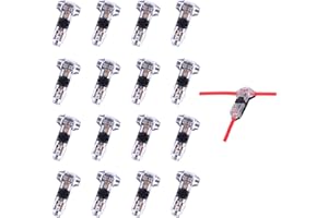 MAVELOVS Low Voltage Wire Connector, Quick Solderless Wire Splice Connector, 16 Pack T Tap Wire Connectors, No Stripping 3 Way Wire Connectors, Fits 24-20 AWG Stranded/Solid Electrical Wires, T Type 1 Pin
