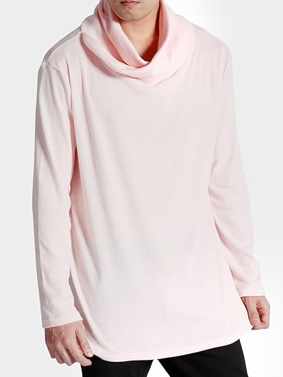 Amazon オークランド Oakland アフガンネック ドレープ 起毛 カットソー ゆる フライス 編み 杢 Tシャツ ナチュラル カジュアル メンズ ピンク Tシャツ カットソー 通販