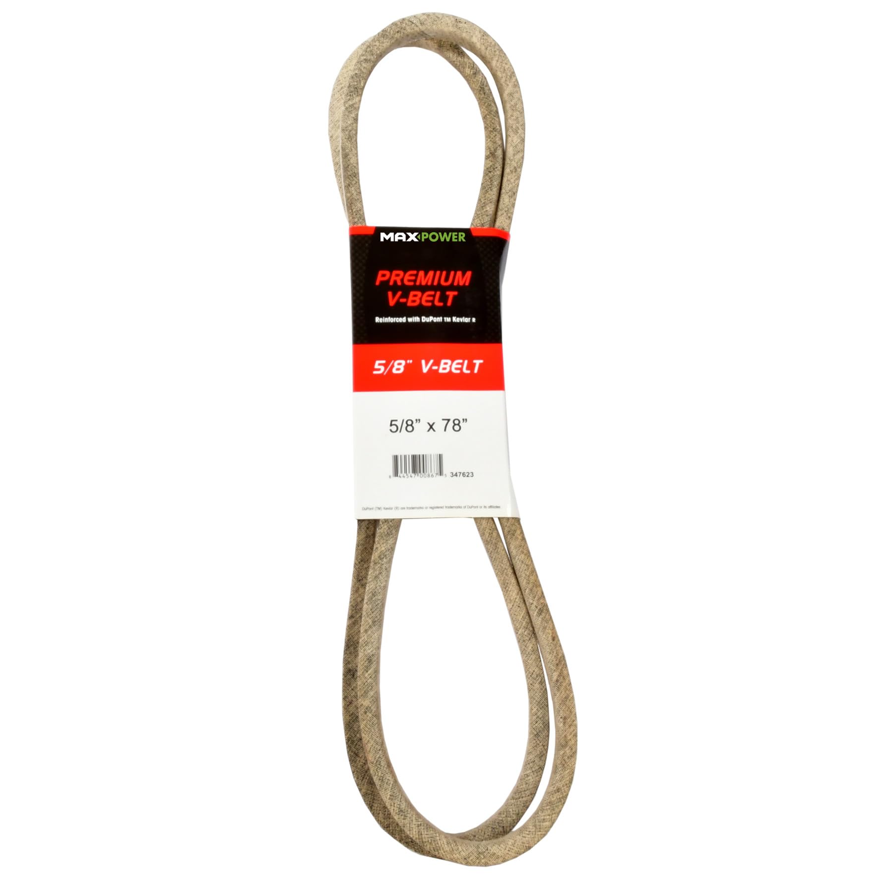 MaxPower V-belt 347623, Kevlar reinforced, 5/8 inch x 78 inch, 5L780, outer length L(a) 1980 mm.