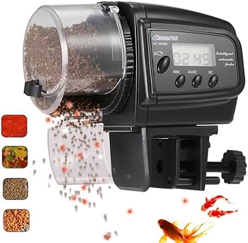 Fish Feeder Lcd Automatic Or Manual Fish Feeder Auto Aquarium Food Dispenser Timer For Fish Tank Aqua Feeder Type1 Type1 Amazon Co Uk Pet Supplies