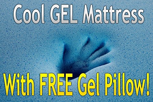 DynastyMattress New! 14.5-Inch CoolBreeze Plush Gel Memory Foam Mattress w/Free Pillow (Full)